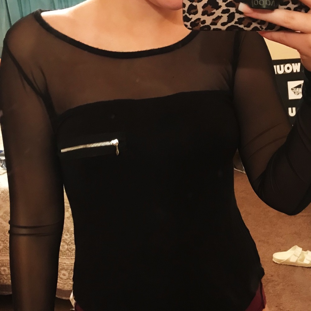 Sheer Sleeve Shirt